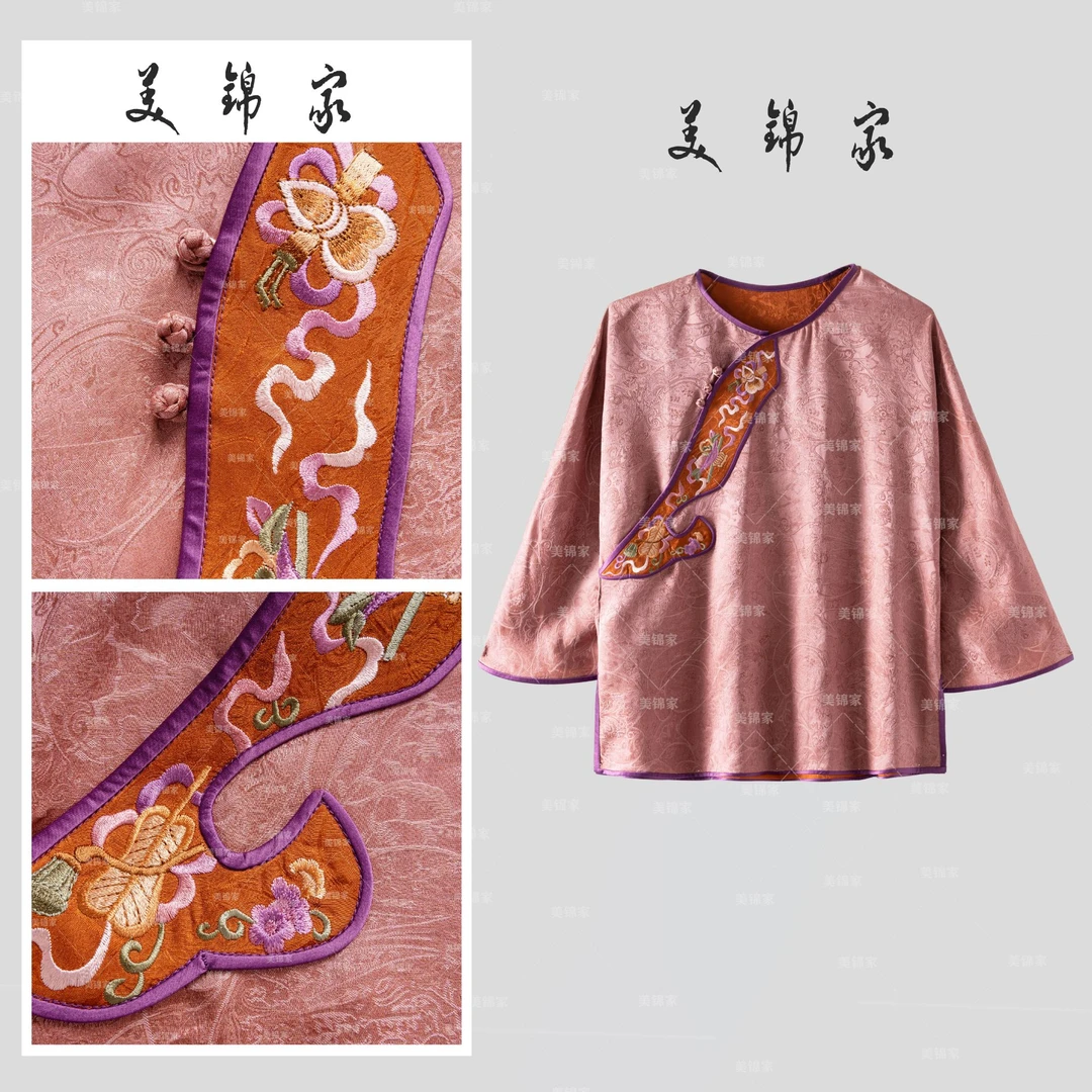 1713号【美锦家】丹紫—国风女款民族风T恤258214上衣中国风