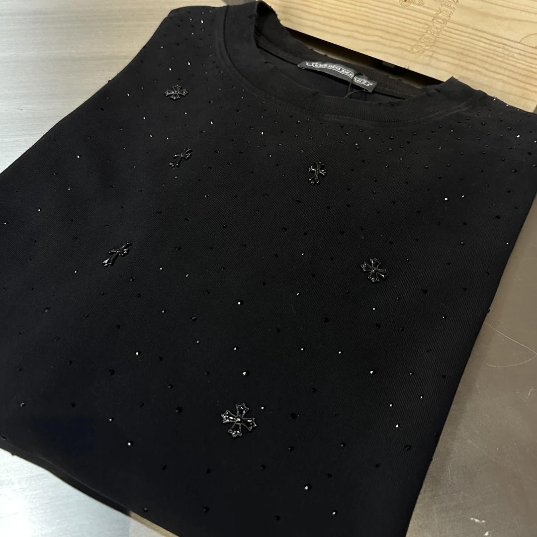 满天星短袖 水洗黑色宽松百搭男女同款 #5103