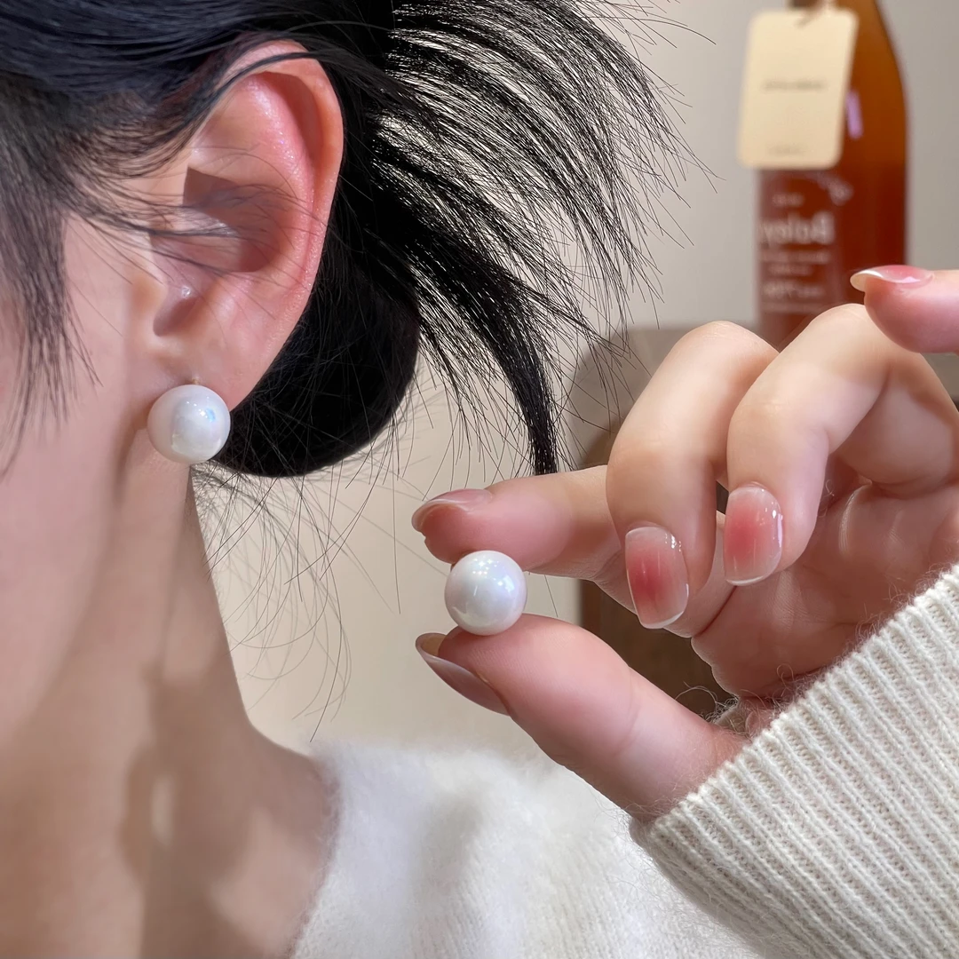 法式珠珠耳扣小众设计高级百搭温柔气质简约经典-754