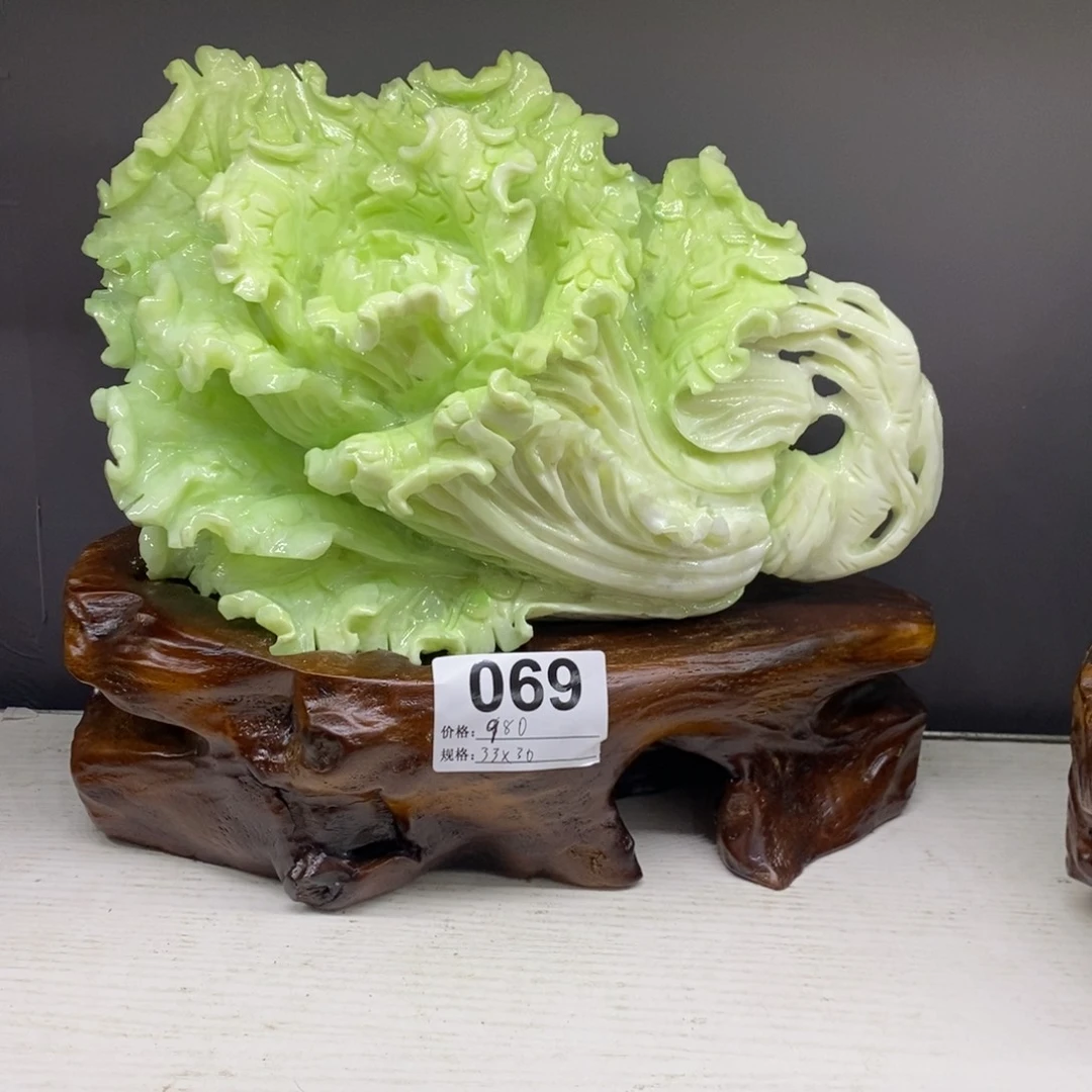 枣***j玉家居摆件白菜摆件