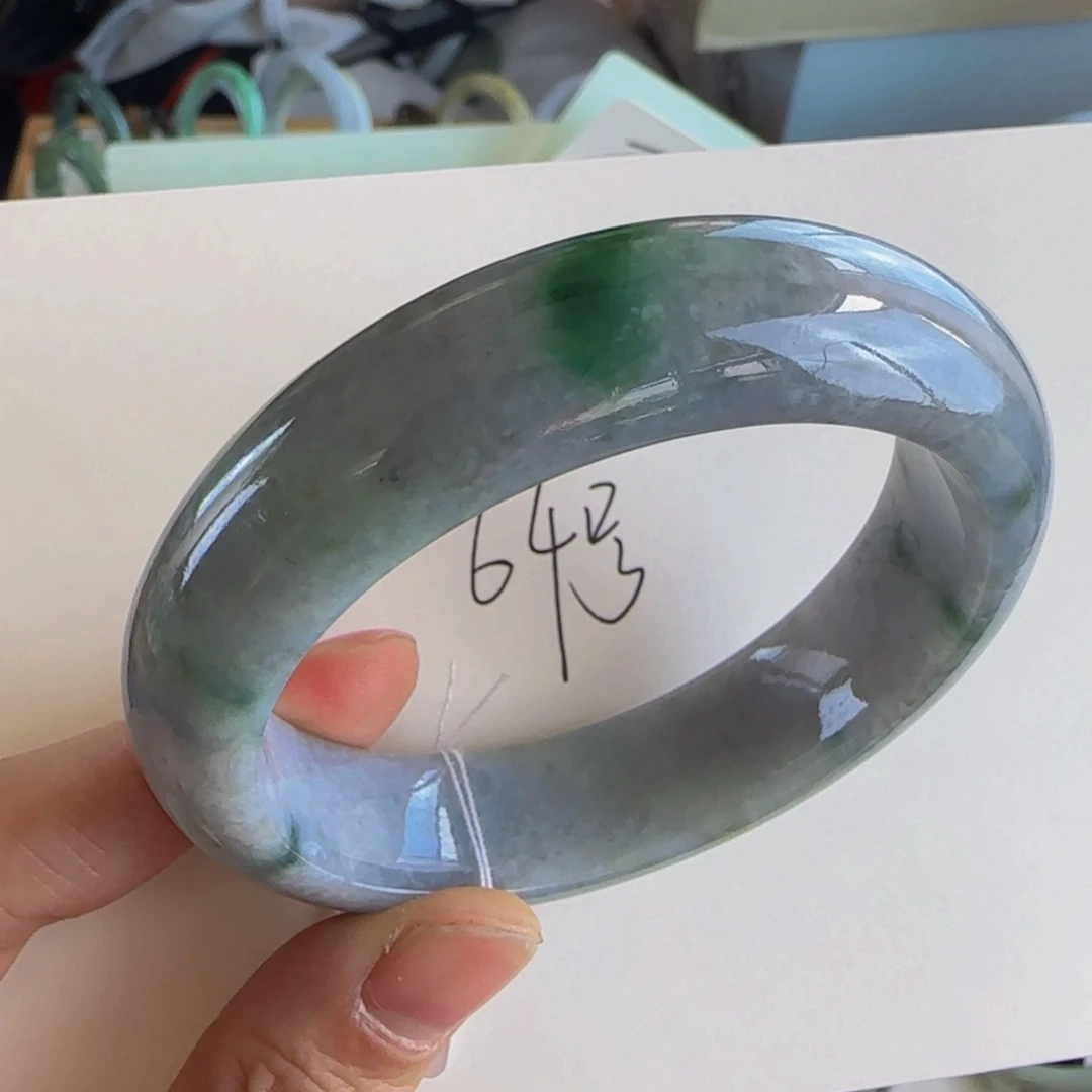 翡翠手镯未镶嵌老坑56.3圈