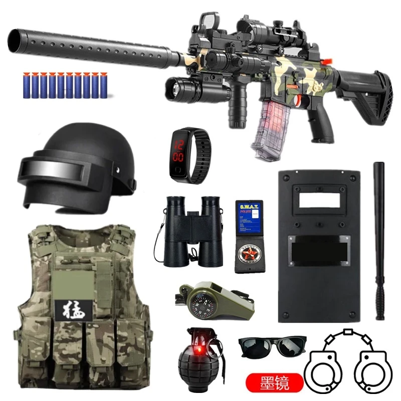 儿童M416玩具枪吃鸡套装男孩小特察玩具可发软弹枪冲锋电动玩具枪