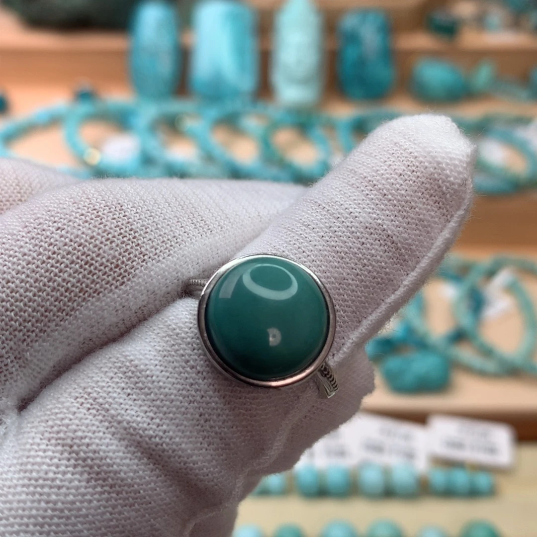 绿松石银S925镶嵌珠宝奇石