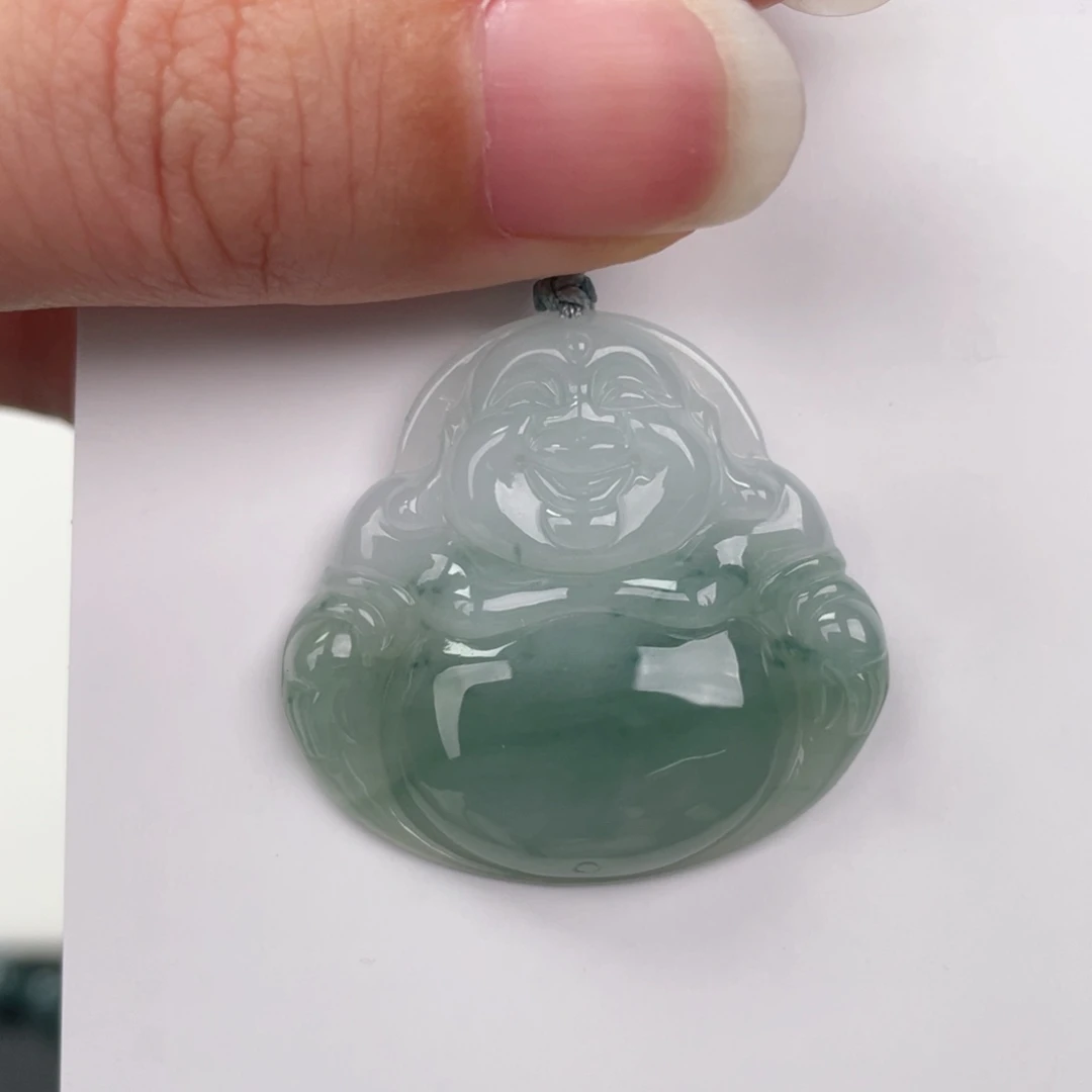 翡翠未镶嵌颈饰佛公