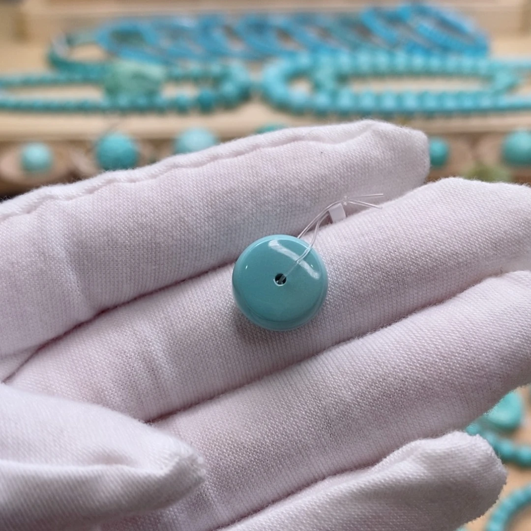 绿松石未镶嵌珠宝奇石12.3mm