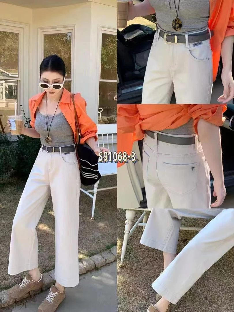 【芸姐】91068-3欧货爆款渣渣灰必入款九分奶奶裤