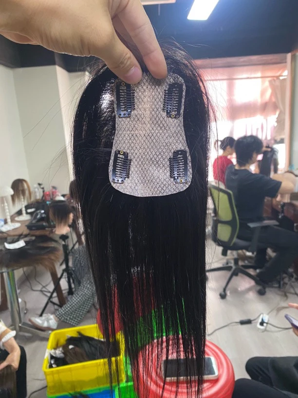 1会呼吸的生物毛囊头皮款8✖️12.30厘米全真发补发片遮盖白发补发