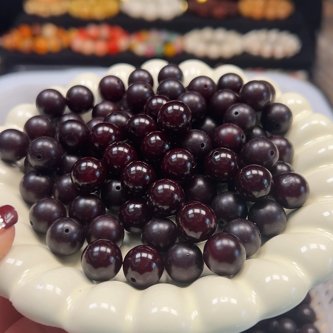 手串菩提根/象牙果卡14车厘子圆500颗有几个不通孔