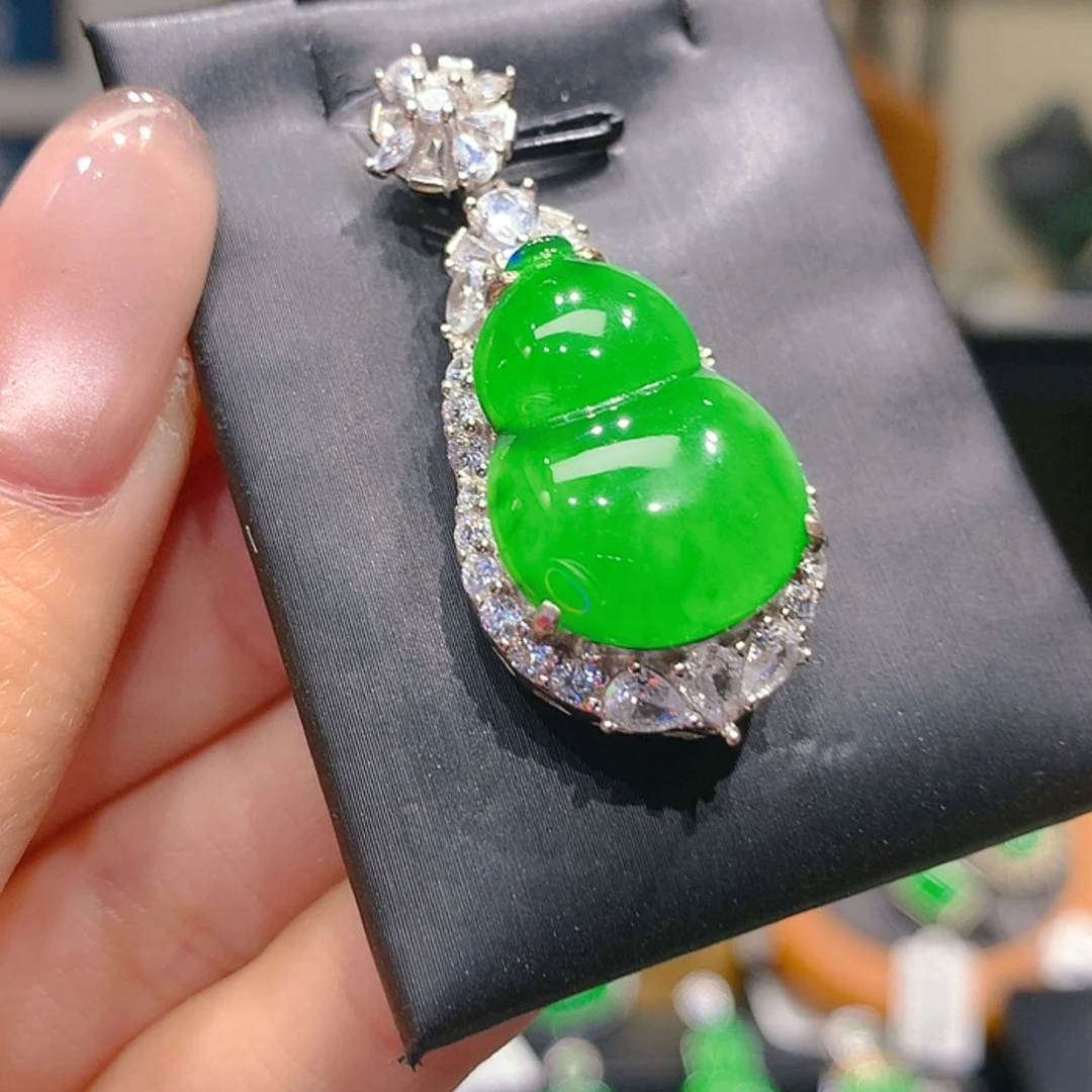 【闪购商品】翡翠银S925镶嵌颈饰3柒姐