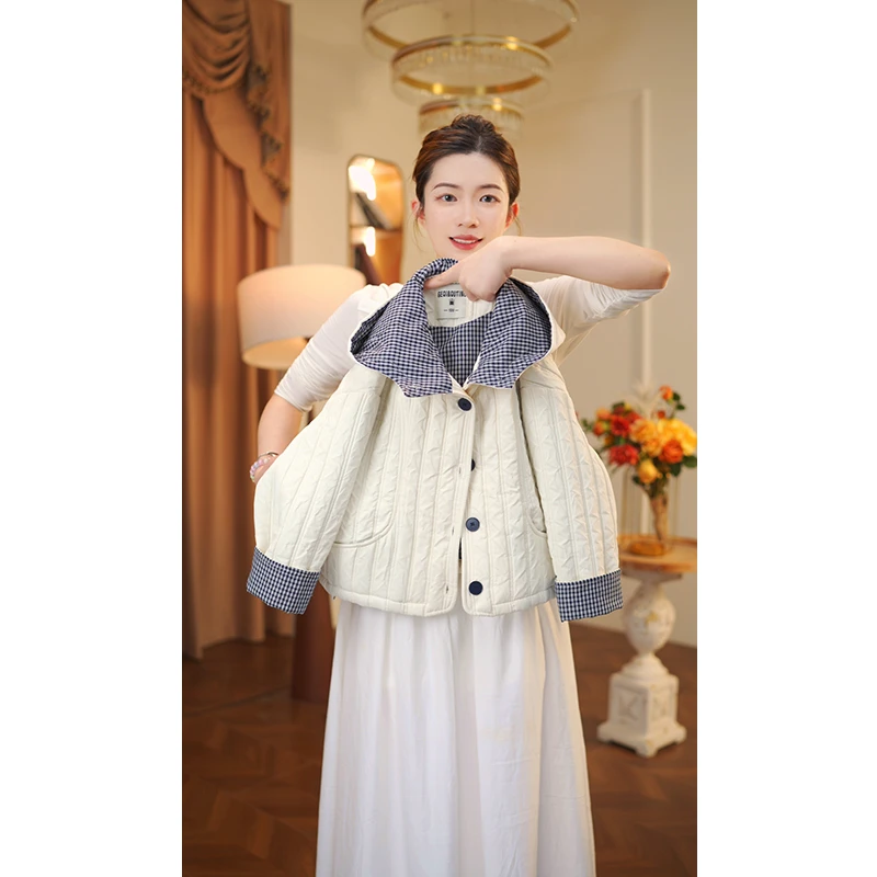 【现货】女童2025秋冬男童棉袄新款棉服外套洋气儿童冬装上衣3001