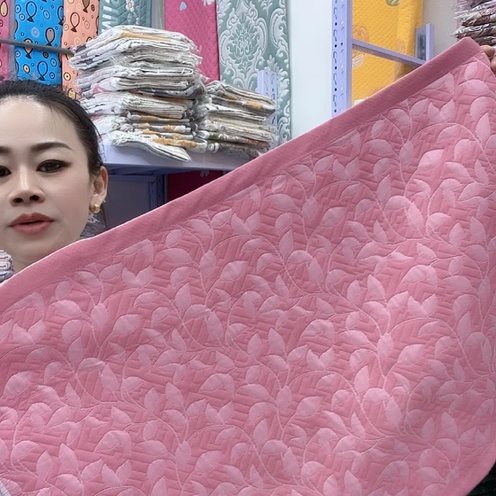 棉粉色小树叶纯棉