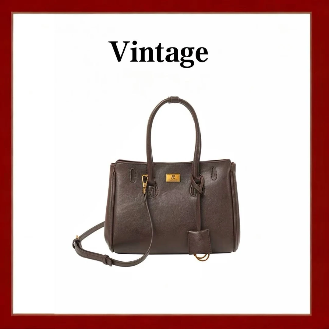 法式轻奢高级质感秋冬新款单肩手拎斜挎包261棕