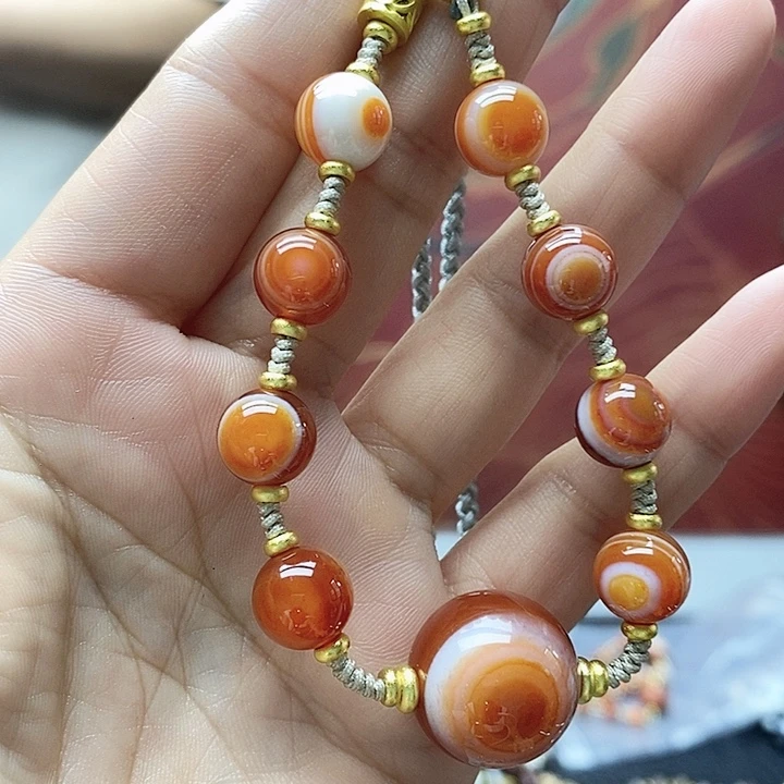 玛瑙/玉髓颈饰合金
