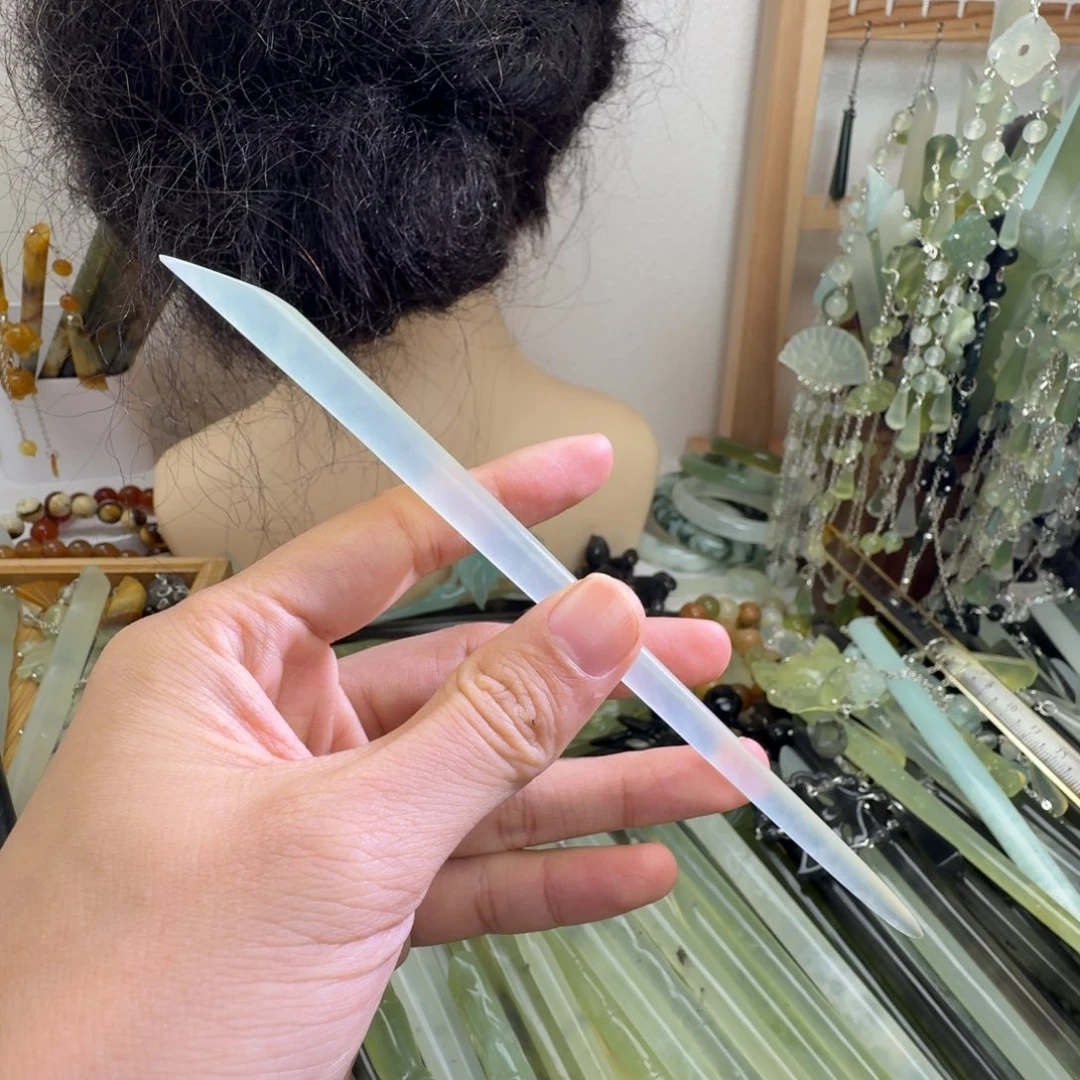 蛇纹石玉合金发饰