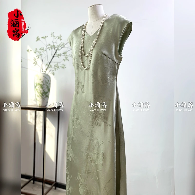 [忆江南] 小酒窝新国风 新中式时尚气质裙连衣裙-118