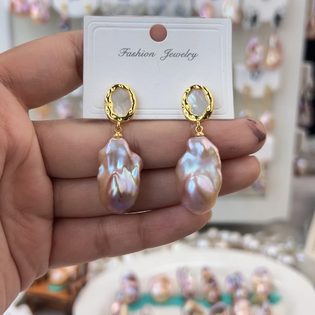 淡水珍珠耳饰未镶嵌爱**人