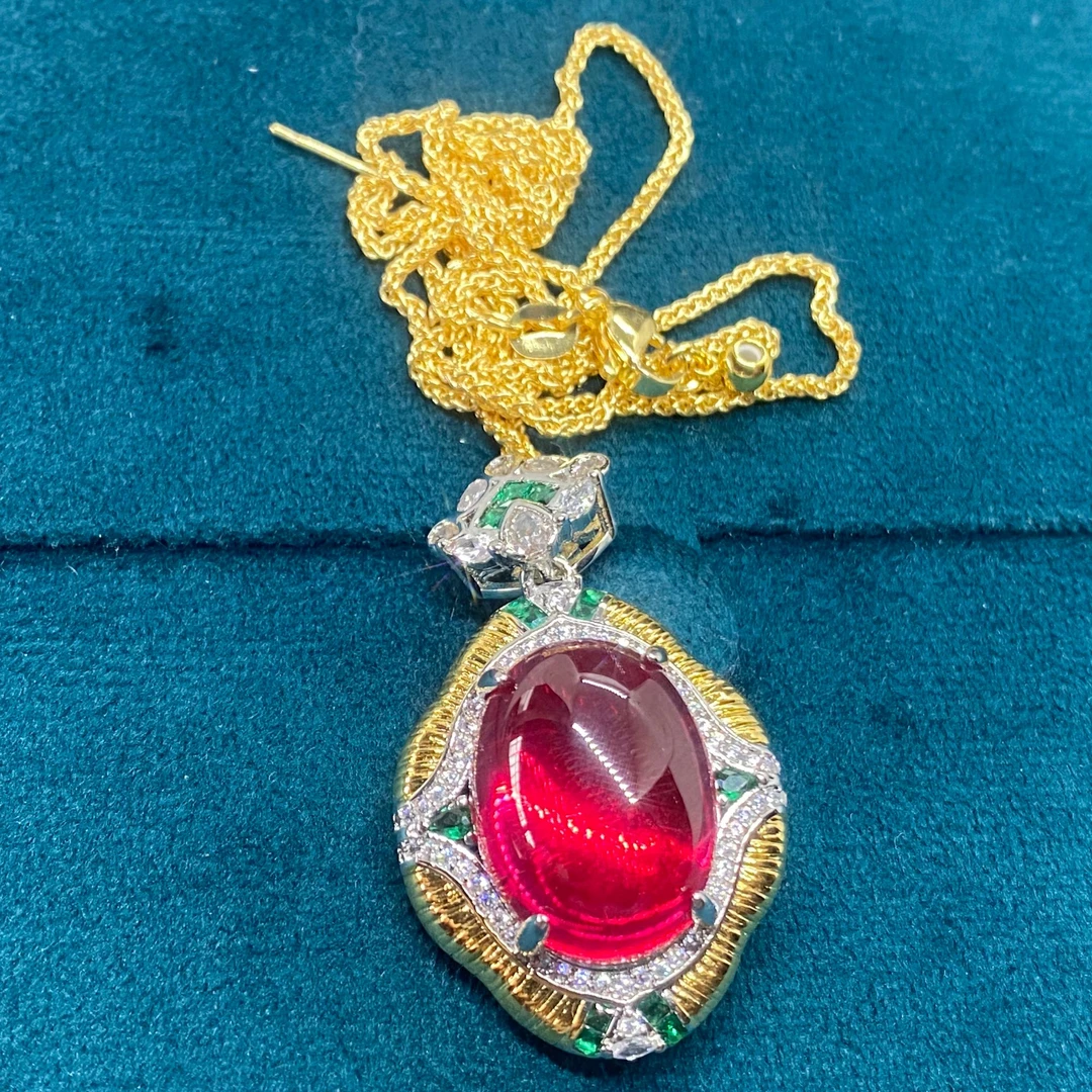 【南非库里南】NFKLN  红色蛋面吊坠 327