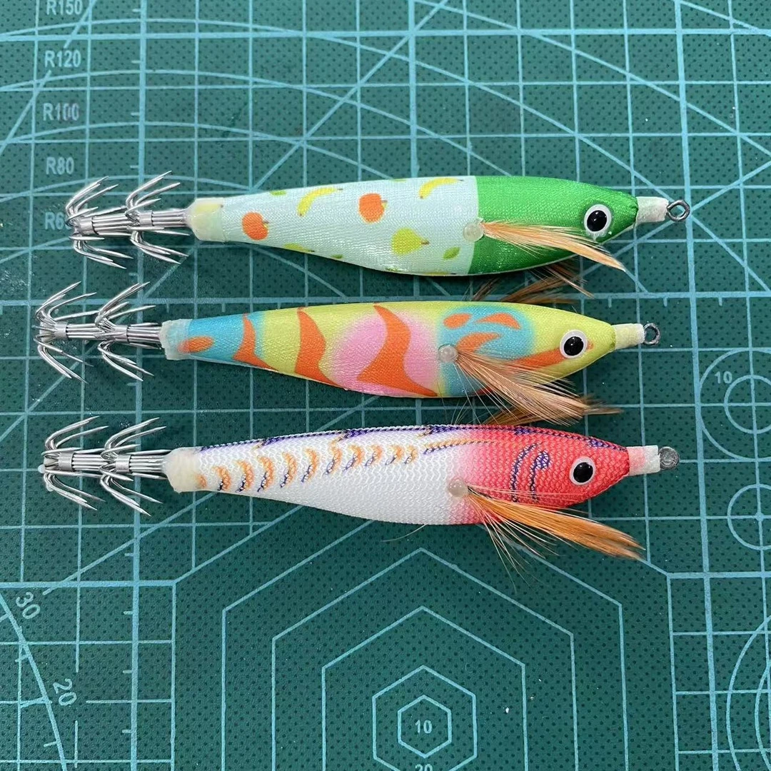 夜光木虾鱼饵钓鱼鱿鱼钩神器适用于海钓八爪鱼鱿鱼路亚饵平衡木虾