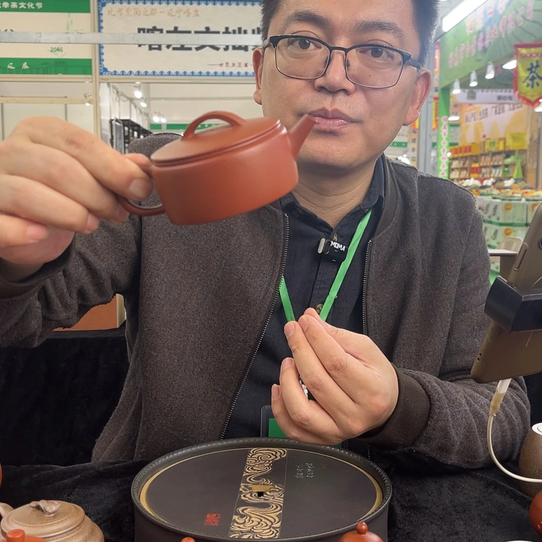 紫砂茶杯朱泥文人汉瓦    150CC