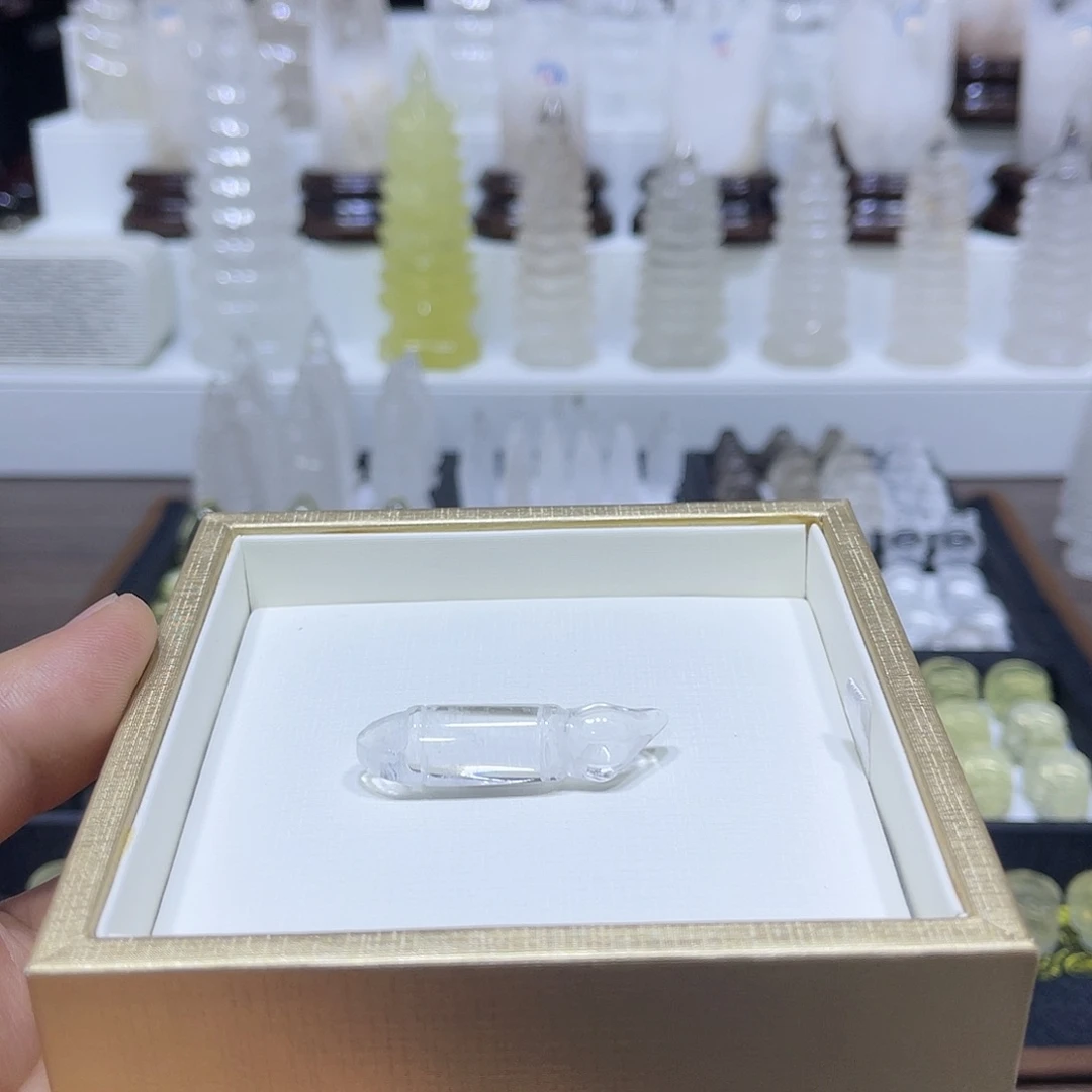 摆件未镶嵌水晶白水晶毛笔吊坠