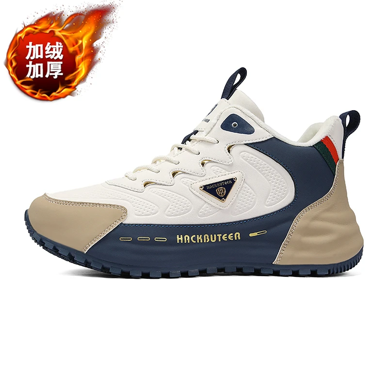 火枪手全皮面秋冬新款手工定制鞋运动休闲保暖内增高帕拉鞋1638