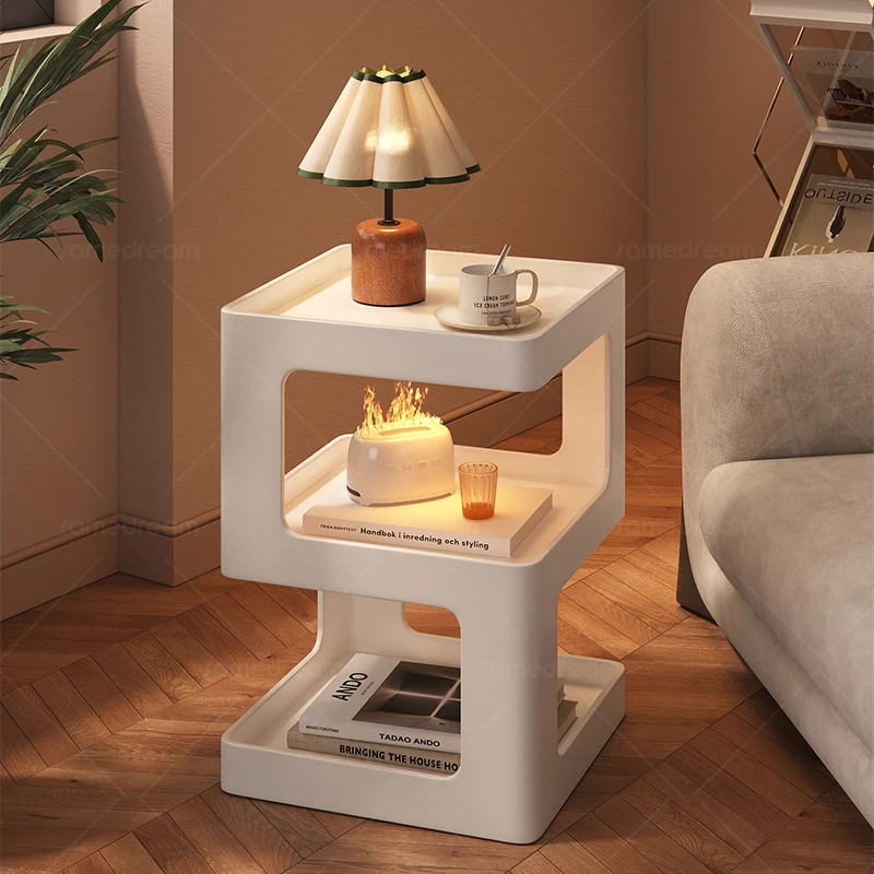 边几沙发边柜客厅小茶几铁艺床头柜现代简约轻奢角几床头置物架