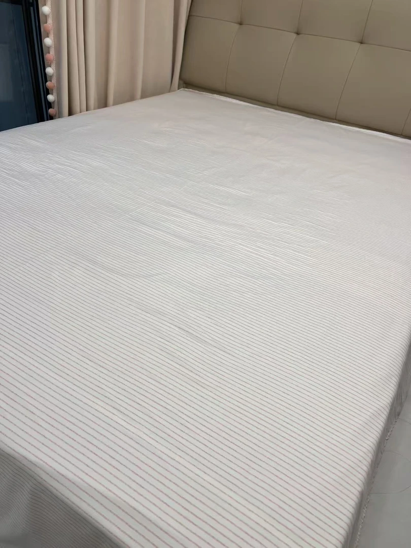 床单230*250cm斜纹磨毛加厚秋冬新款【粉色条纹】7