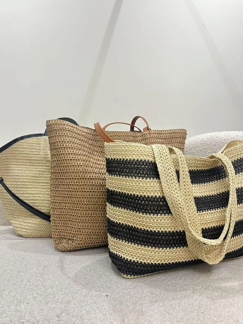 （新号开播限量福利）托特包沙滩包编织单肩包简约草编包手提