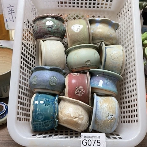 紫砂花盆075微瑕品口径5厘米左右福利款