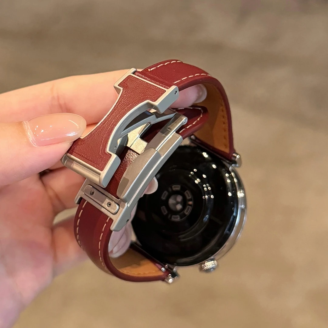 适用华为小蛮腰皮质双C磁吸扣GT6手表表带watch3watch4GT5proGT4