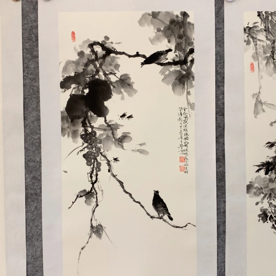 国画花鸟作品写意