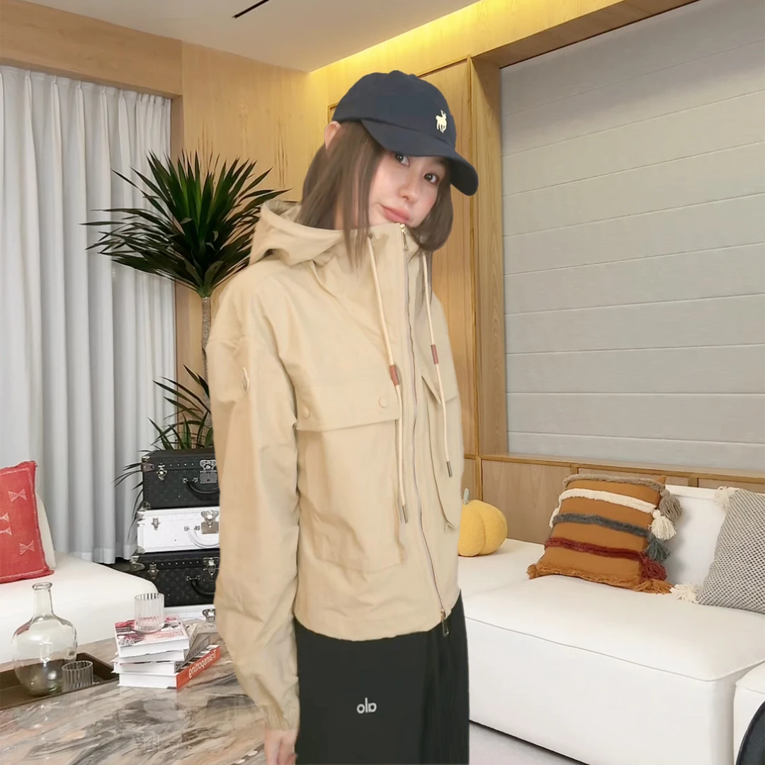 【章仔大口袋外套】WTEL57036早秋新款户外休闲百搭宽松洋气外套