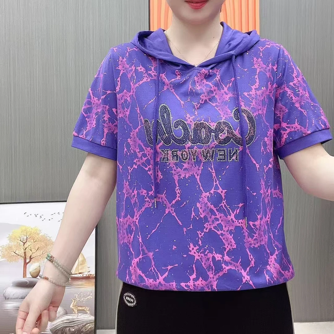 休闲风常规款薄款连帽减龄休闲运动夏季宽松短款