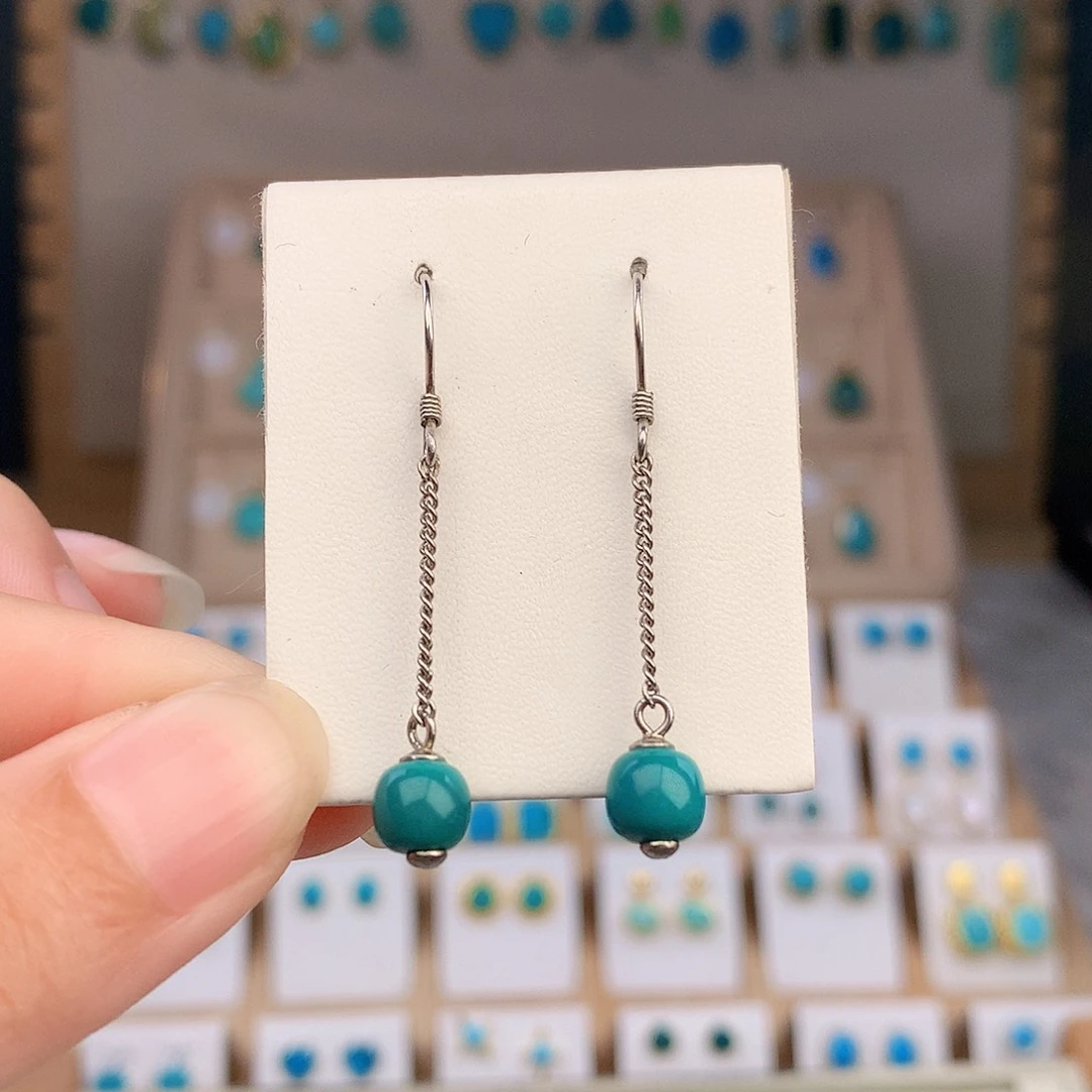 绿松石银S925镶嵌颈饰