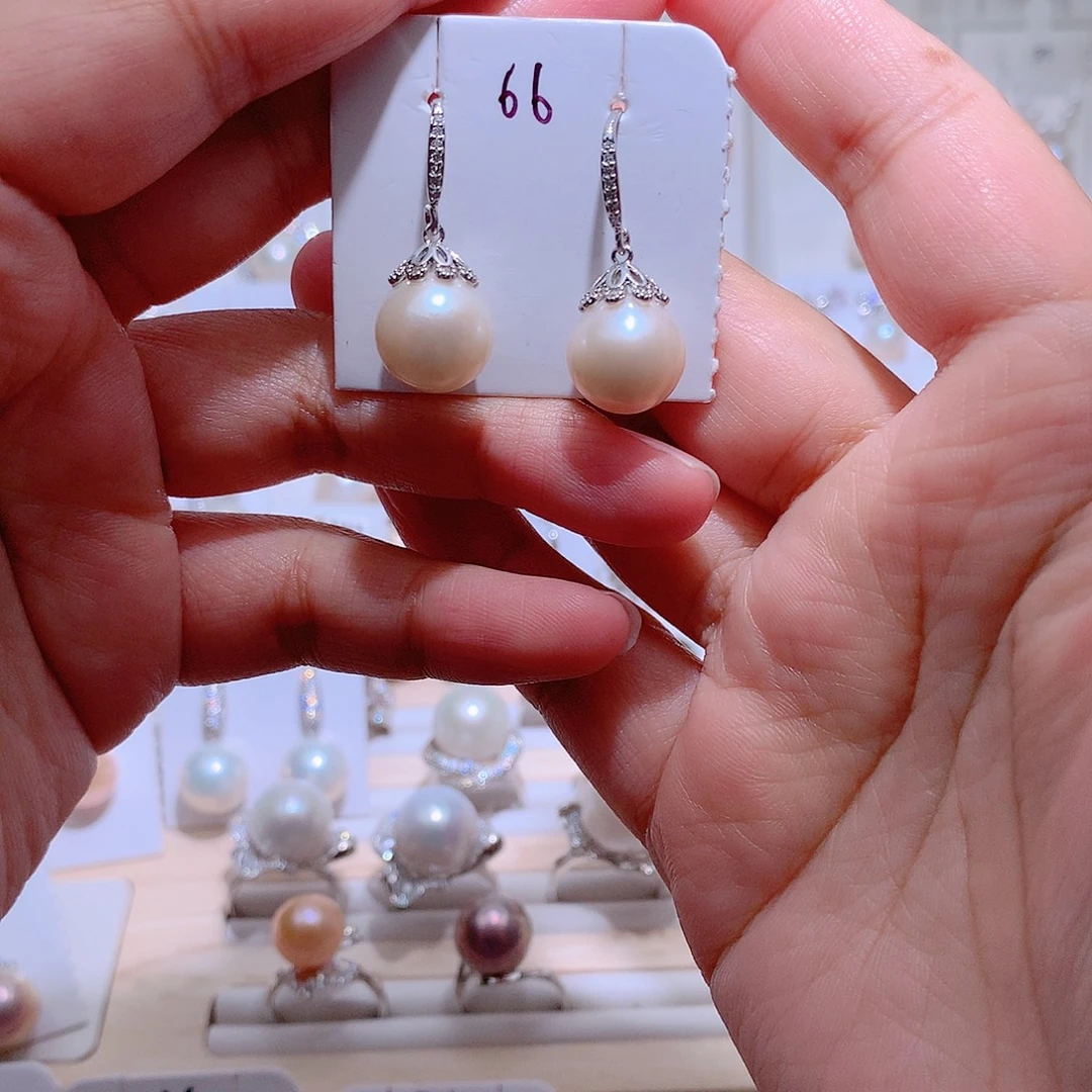 淡水珍珠耳饰未镶嵌CC11.8mm