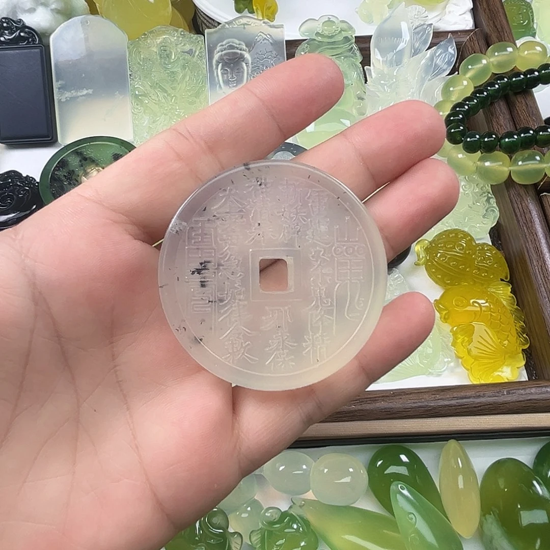 未镶嵌岫玉吊坠(不含链)