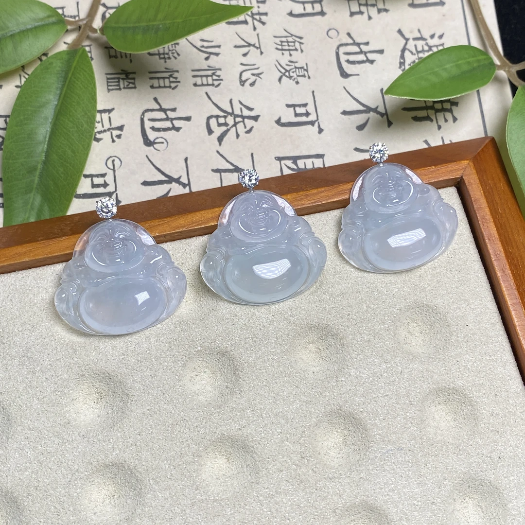 思懿手镯之家-18K翡翠佛公-约25*22*5mm-14779-TY-多样性发一