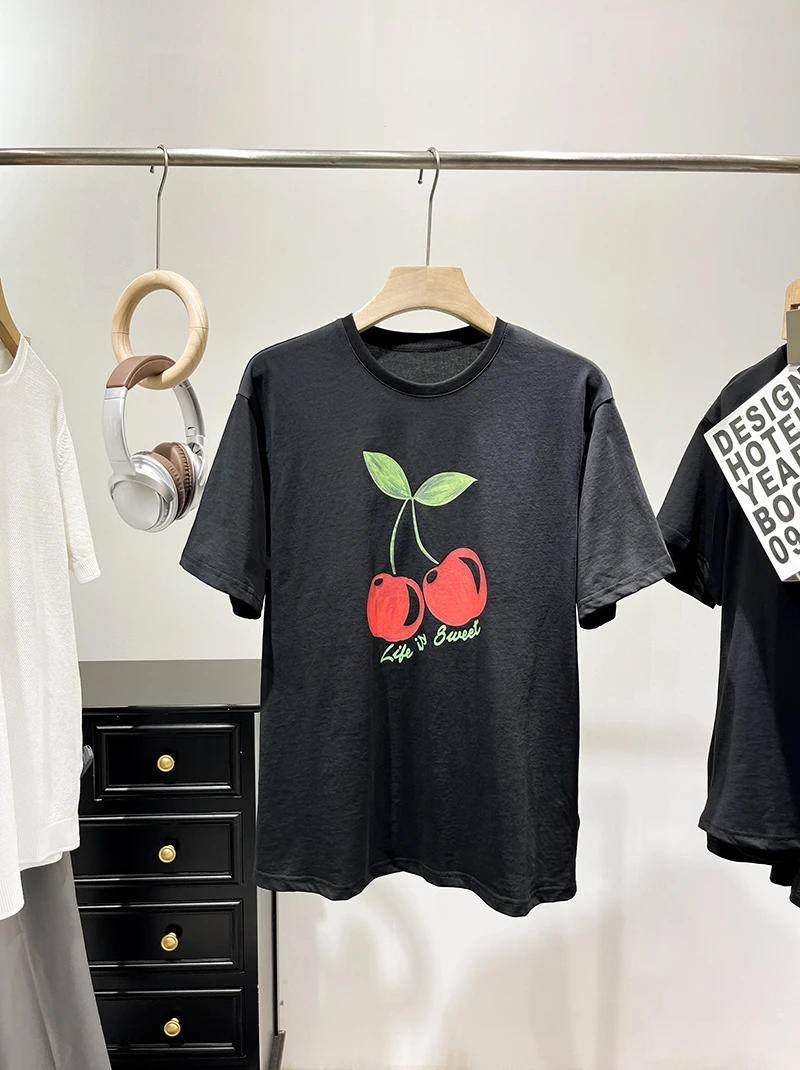 特！舒服冰爽棉~印花樱档 夏季休闲短袖T恤 E1280 女装  H5616