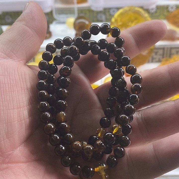 琥珀珠宝奇石未镶嵌项链