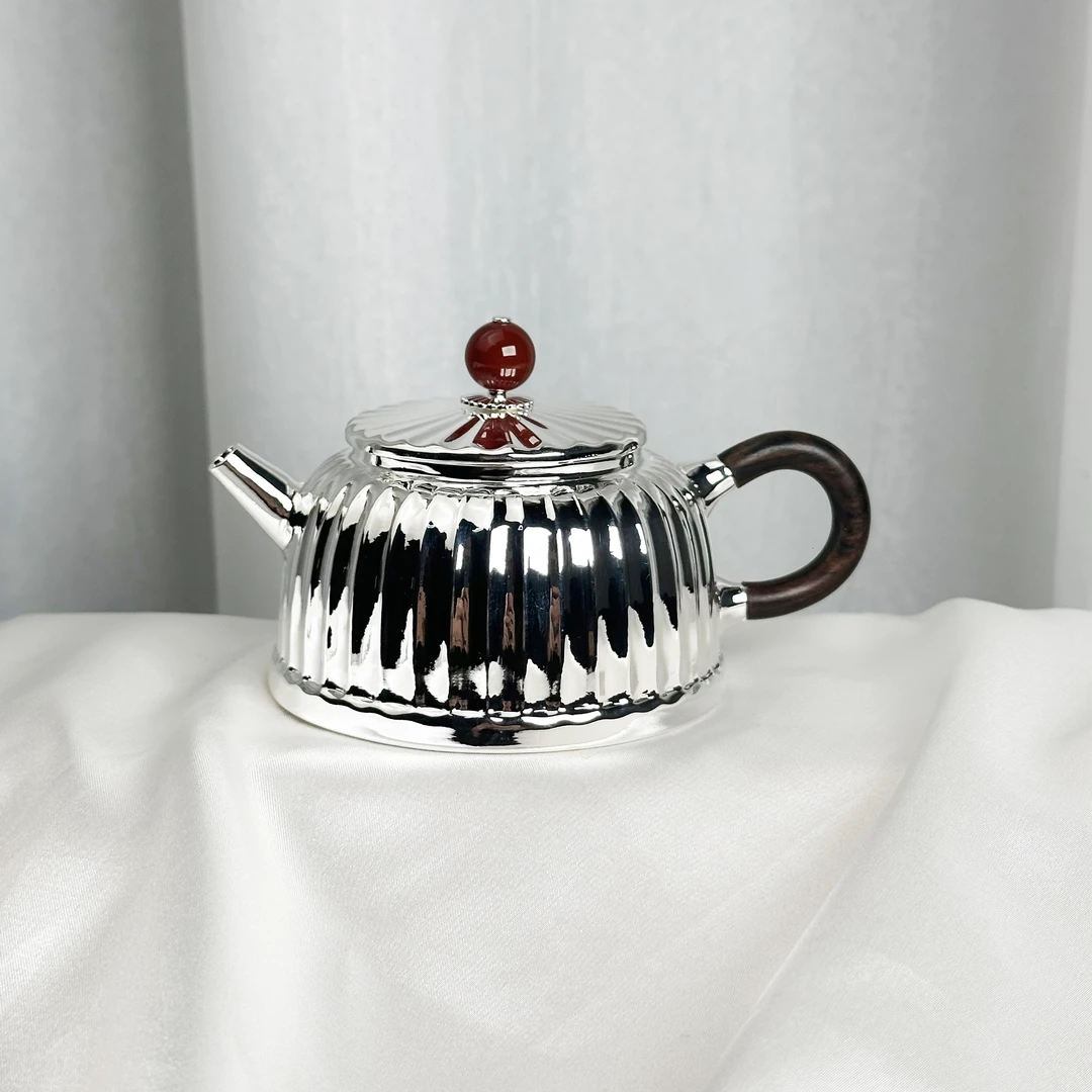 新品-手工锻打条纹德钟壶泡茶壶999