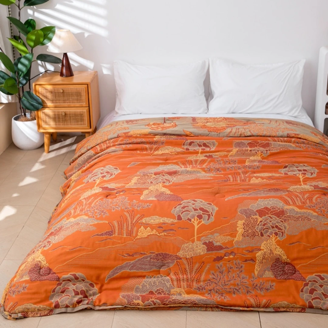 【远山逸景】200*230双层纱高精密专柜定制高端春秋被