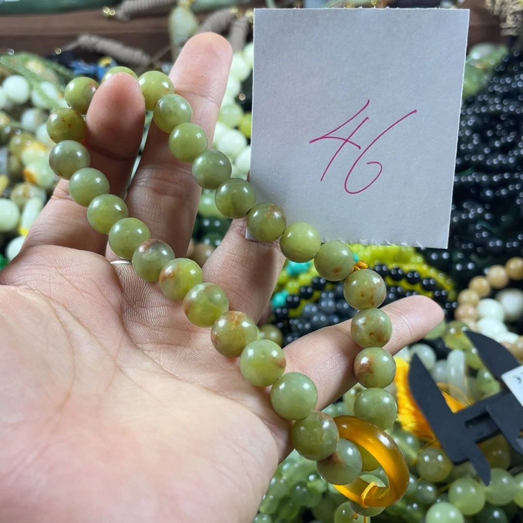 未镶嵌蛇纹石玉手串