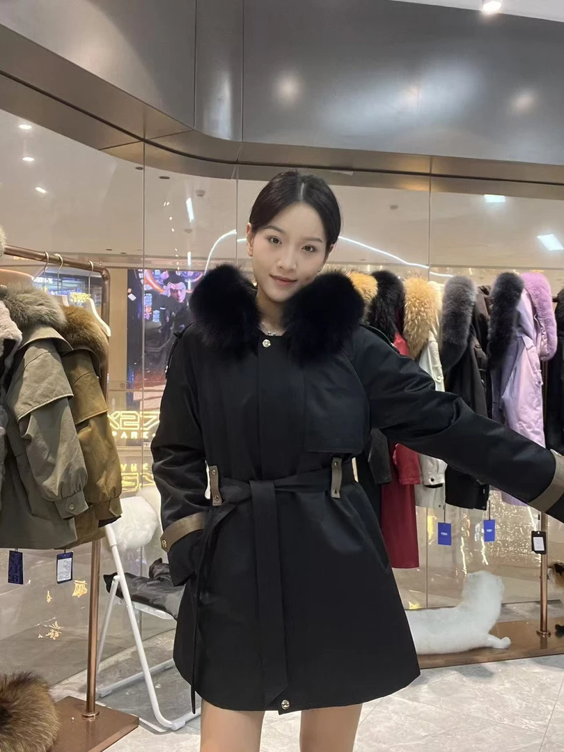 【琉璃升级款】2024新款冬季连帽百搭休闲时尚气质大毛领