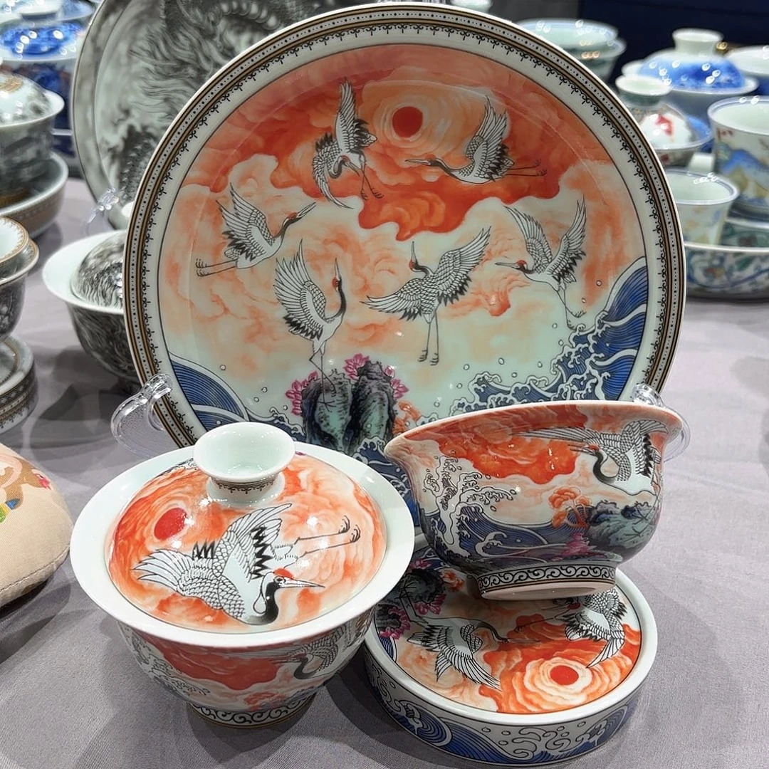 瓷片景德镇瓷器精品陈列