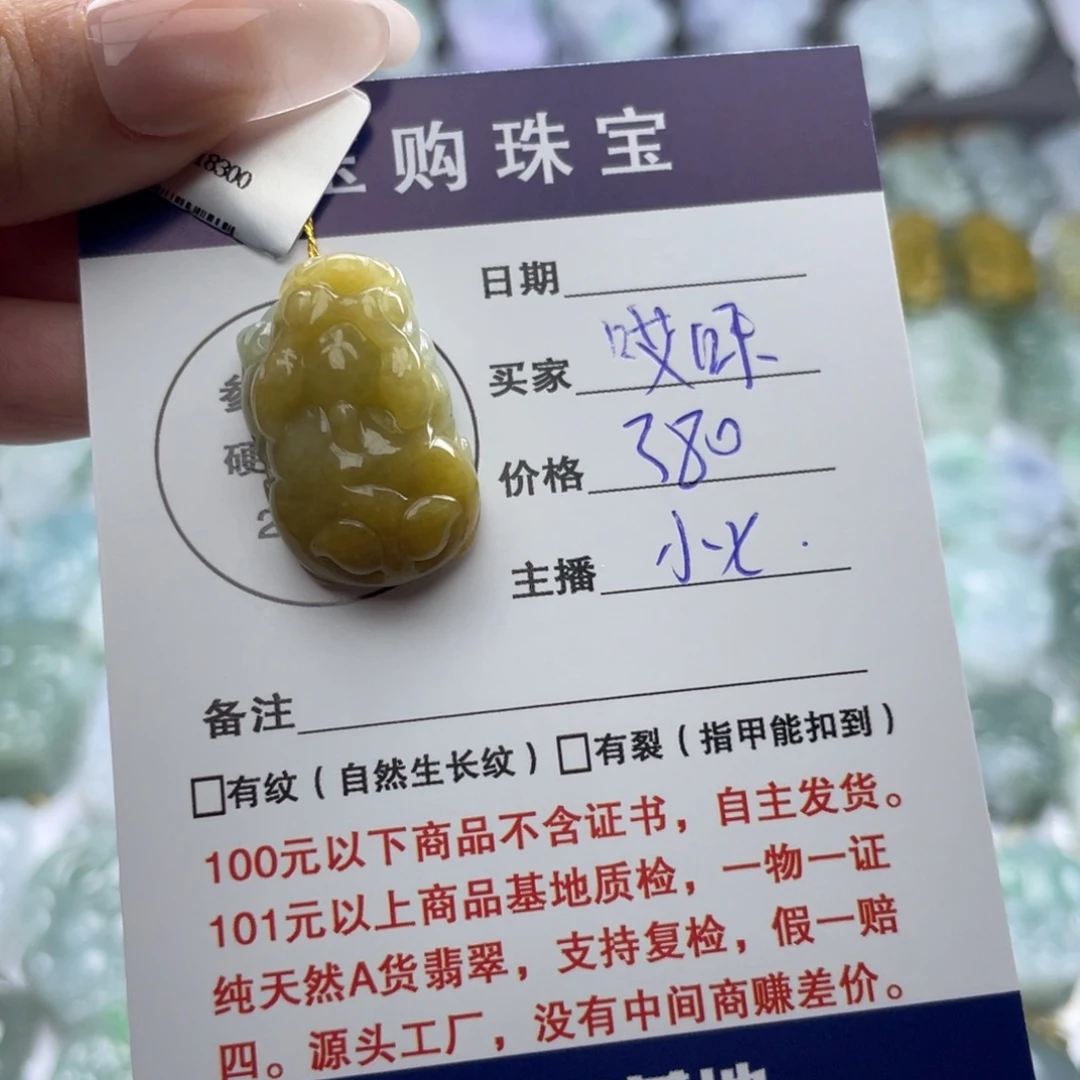 哎***呀颈饰未镶嵌翡翠貔貅