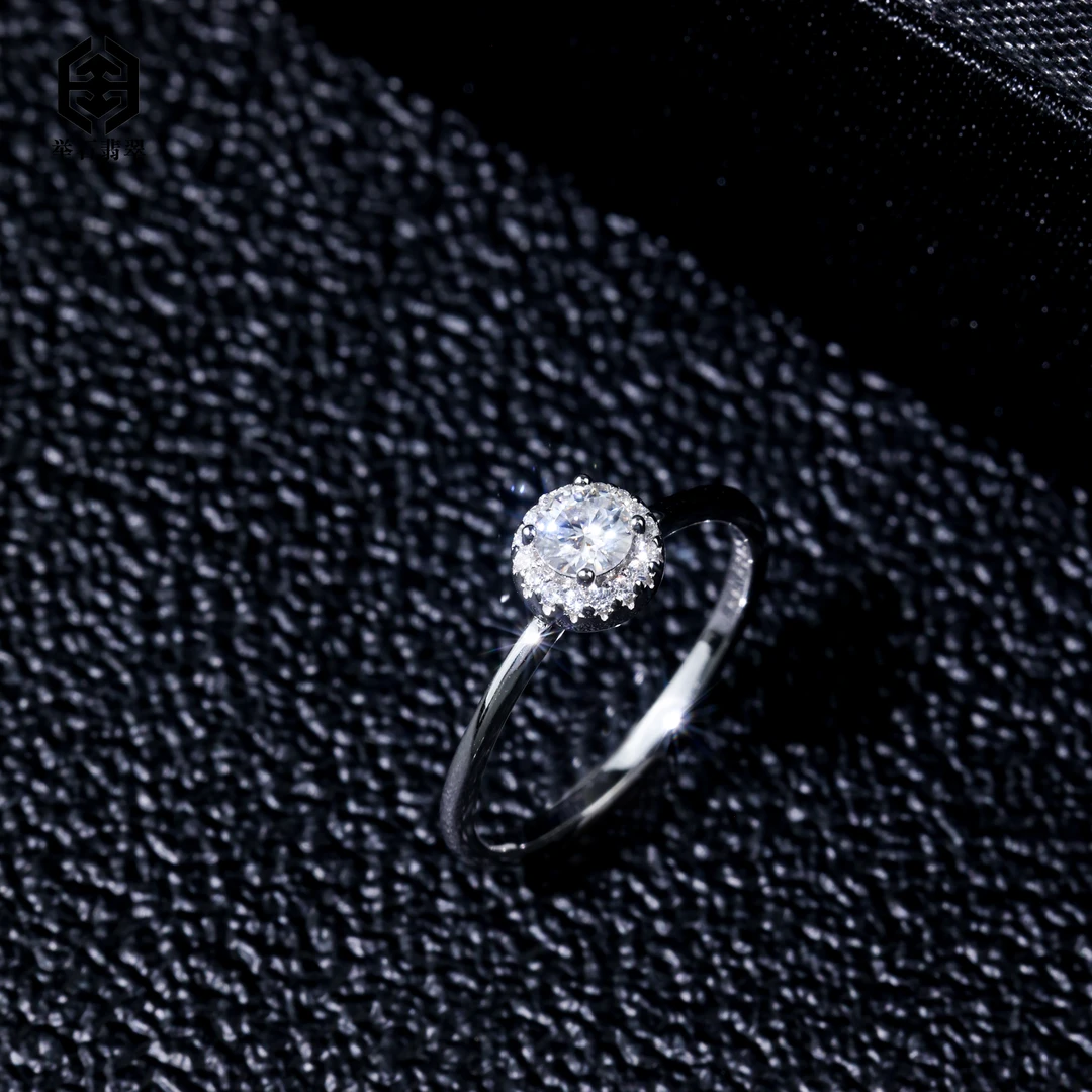 925银莫桑石银制品 【举石】X0609-9819-905莫桑钻戒指（一件/自选）F