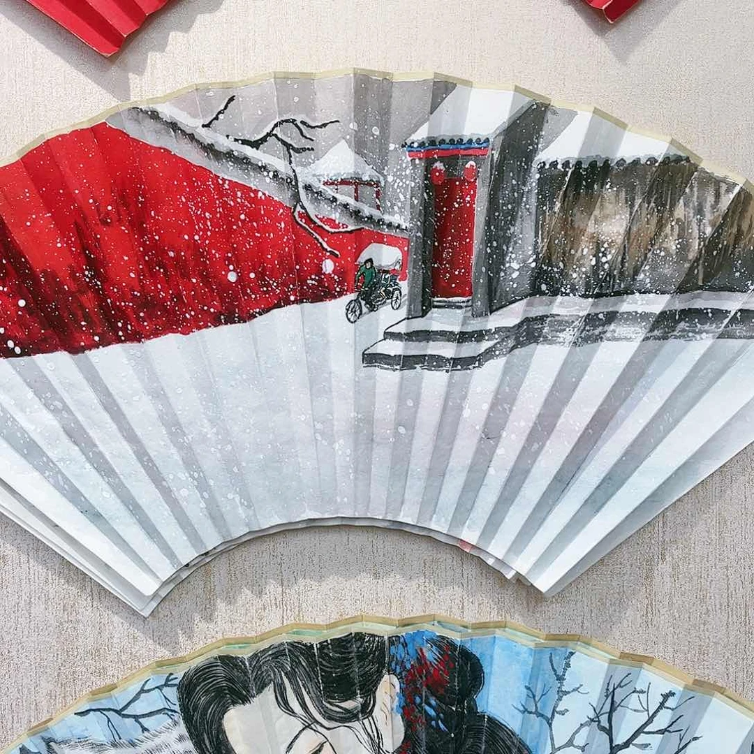 扇子95寸16方2.0扇面折扇