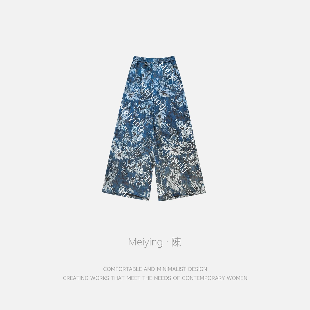 Meiying-“海风灵”繁华花图休闲裤YA5XK036