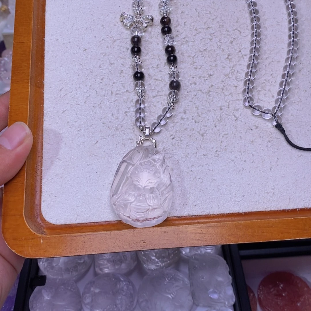 未镶嵌颈饰水晶修仙狐吊坠 送链子