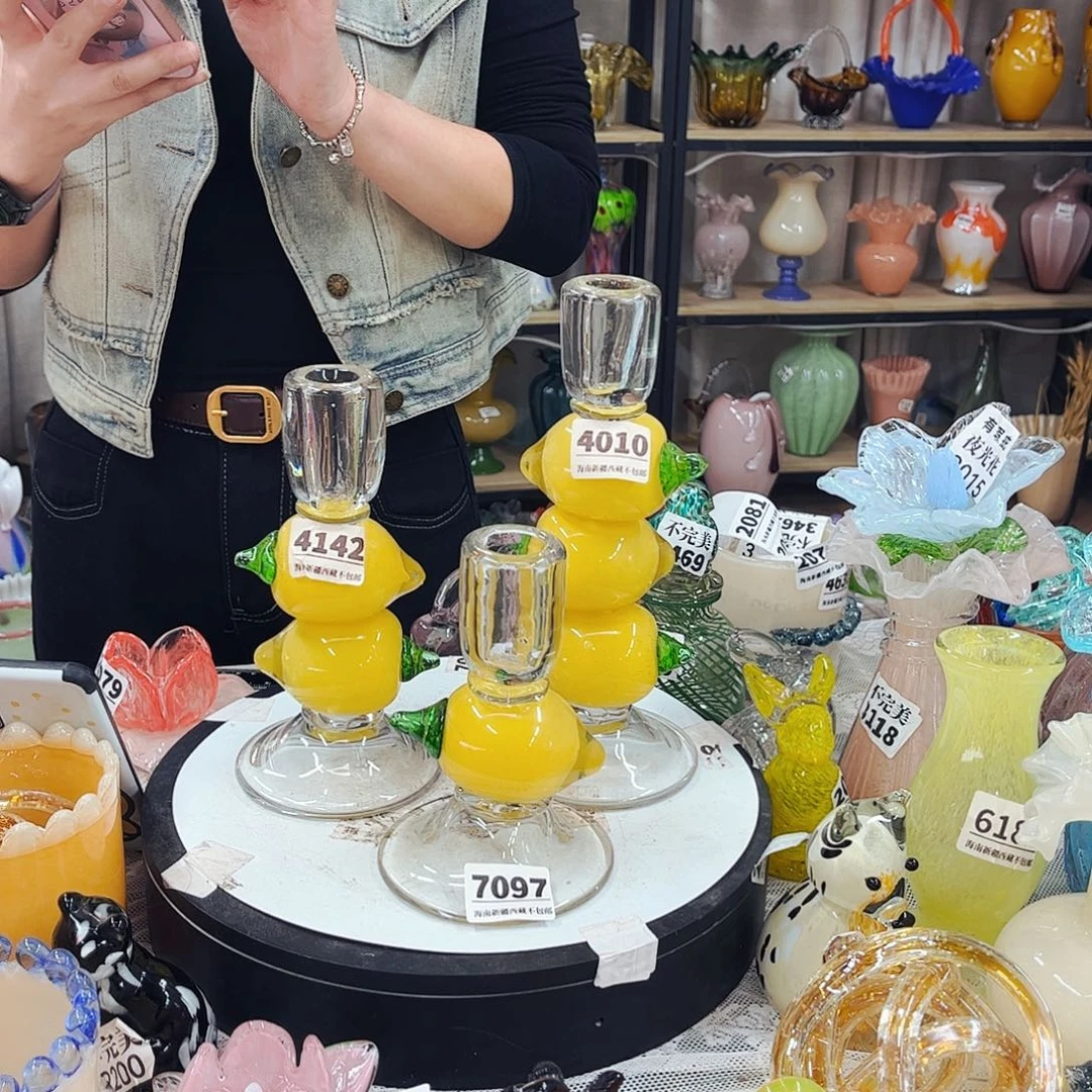 3个烛台 家悦己琉璃工艺品